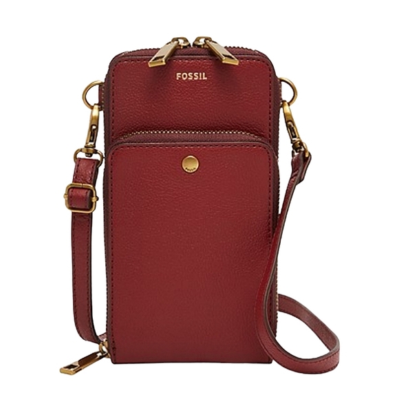 Fossil Bags Fossil Sofia Red Velvet Phone Crossbody Poshmark